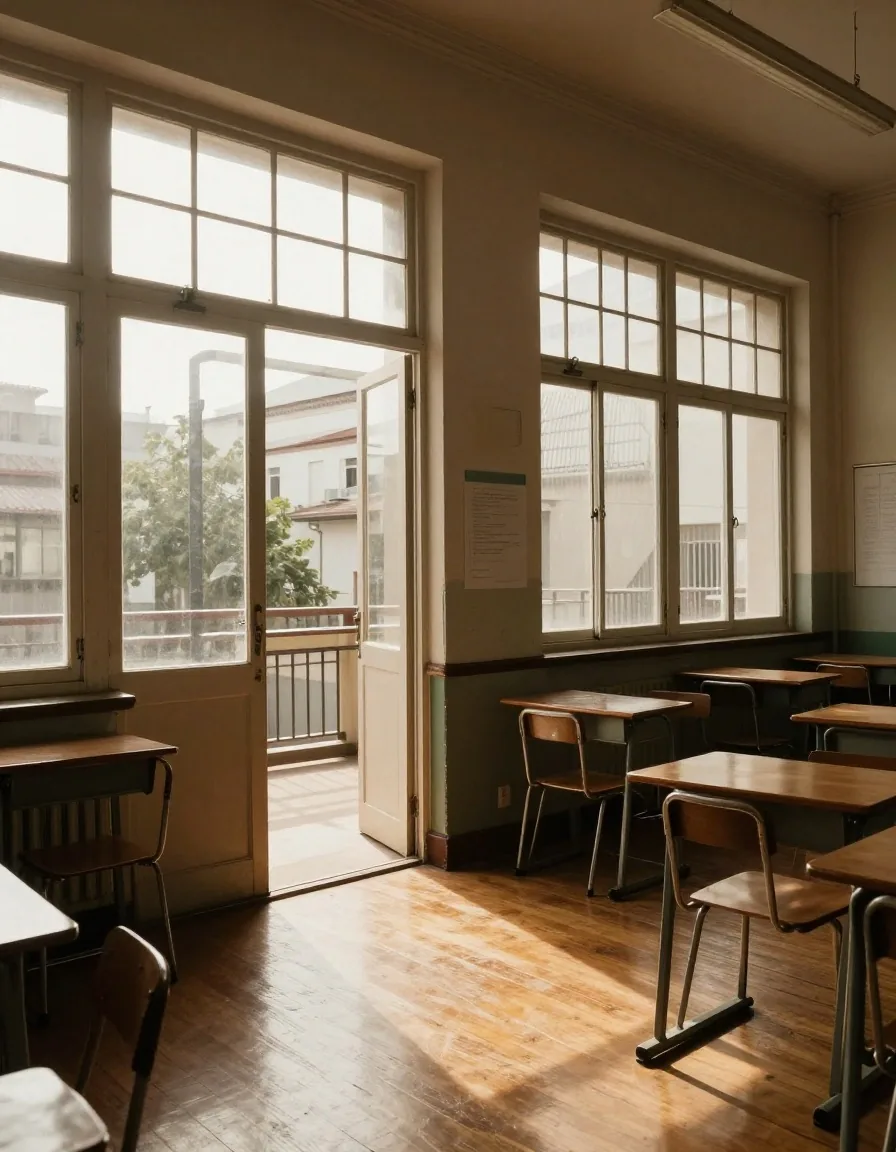 Aula en Buenos Aires con luz de tarde