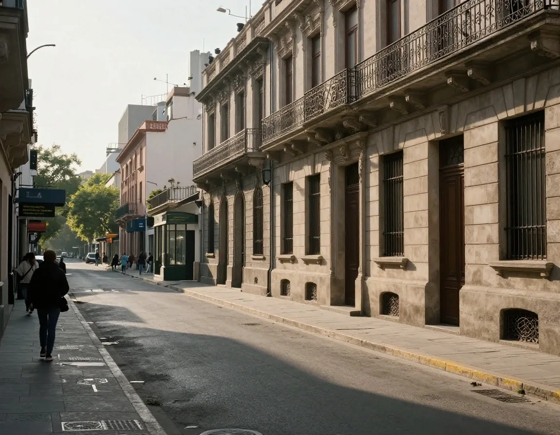 Zona de Av. Corrientes en Buenos Aires por la tarde