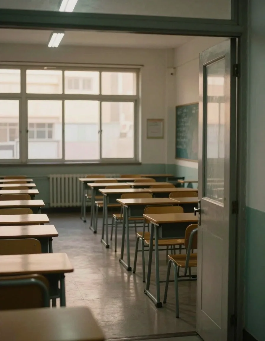 Fichas de estudio de inglés sobre mesa de aula en Buenos Aires